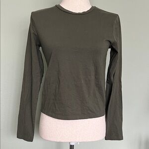 wild fable Olive Green Long Sleeve Crewneck Tee